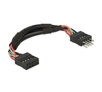 USB 2.0 Pin Header - Câble interne USB - connecteur USB 10 broches (F) pour connecteur USB 10 broches (M) - 10 cm - noir