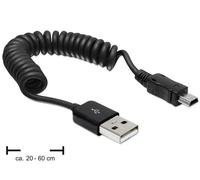 DeLOCK USB 2.0/USB mini 0.6m câble USB 0,6 m USB A Mini-USB A Noir