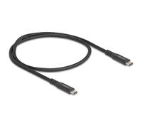 DeLOCK USB 20 Gbps Câble USB Type-C mâle vers mâle PD 3.0 100 W E-Marker 0,5 m métal noir