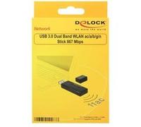 Delock USB 3.0 Dual Band WLAN ac/a/b/g/n Stick - Adaptateur réseau - USB 3.0 - Wi-Fi 5 - noir G