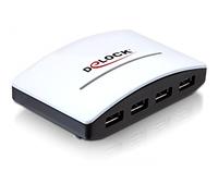 DeLOCK USB 3.0 External HUB 4 Port 5000 Mbit/s Noir, Blanc