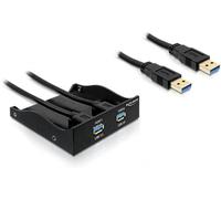 Delock USB 3.0 Front Panel 2-Port - Connecteurs sur le panneau avant de la baie de stockage
