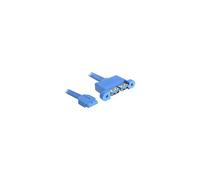 Delock USB 3.0 Pin Header - Câble interne USB vers externe - tête 19 broches USB 3.0 (F) pour USB type A (F) - 45 cm - bleu