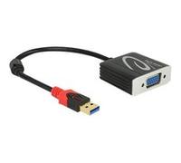 Delock USB 3.0 Type-A male > VGA female - Adaptateur vidéo externe - USB 3.0 - D-Sub - noir - Pour la vente au détail G