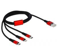 DELOCK USB 3in1 Ladekabel für Lightning/Micro-USB/USB C 1m