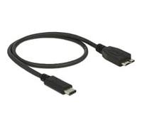 DeLOCK 0.5m USB3.1 C - MicroUSB3.1 B câble USB USB 3.2 Gen 2 (3.1 Gen 2) 0,5 m USB C Micro-USB B Noir