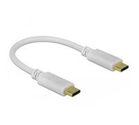 Delock Câble USB-C USB-C® mâle, USB-C® mâle 0.15 m blanc 85357