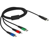 DELOCK USB-C Ladekabel 3 in 1 <Lightning/Micro USB/USB-C 1m