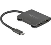 DELOCK USB-C Splitter (DP Alt Mode) zu 2x HDMI MST 4K 60Hz