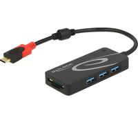 DeLock Externer USB 3.1 Gen 1 Hub USB Type-C > 3 x USB Typ-A + 2 Slot SD Card Re