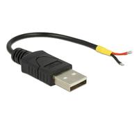 DELOCK USB Kabel A -> 2x offene Kabelenden Strom 0.10