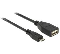 DELOCK USB Kabel A -> Micro-B OTG Bu/St 0.50m sw