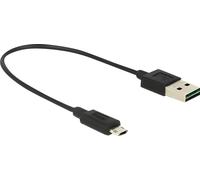 DELOCK USB Kabel A -> Micro-B St/St 0.20m schwarz Easy USB