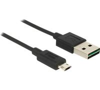EASY-USB - Câble USB - Micro-USB de type B (M) pour USB (M) - USB 2.0 - 1 m - connecteur A réversible, connecteur B micro réversible - noir