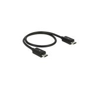 DeLock Câble USB 2.0 83570 – Micro‑B mâle vers Micro‑B mâle, 0,30 m noir, OTG