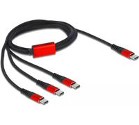 DELOCK USB Ladekabel 3 in 1 USB Type-C zu 3 x USB Type-C 1m
