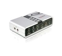 DeLOCK USB Sound Box 7.1 Externe, Interface USB, Sortie 7.1 Canaux, S/PDIF, 48 kHz, Compatible Windows 2000 à 7, Réf: 61803