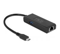DELOCK USB Type-C Adapter zu 2,5 Gigabit LANmit USB Typ-A