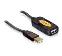 Rallonge de câble USB - DeLOCK - 10m - Noir - Connecteur plaqué or