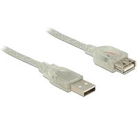 DeLOCK USB Verl A vers A mâle/Femelle Transparent 1 m