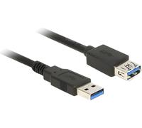 DELOCK USB Verl. USB3.0 A -> A St/Bu 1.00m schwarz