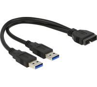 DELOCK USB3.0 Kabel Pinheader 19pin -> 2x A St/St 0.2