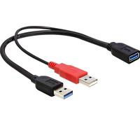 DELOCK USB3.0 Y-Kabel 2x A -> A St/Bu 0.30m