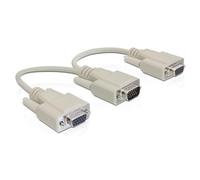 DeLOCK VGA/2 x VGA câble VGA 0,2 m VGA (D-Sub) 2 x VGA (D-Sub) Beige