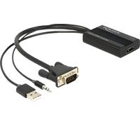 DELOCK VGA Adapter D-Sub15 +Audio -> HDMI A St/Bu
