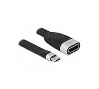 Delock - Videoadapter - USB-C männlich zu HDMI weiblich - 13,5 cm - Schwarz, Silber - 4K Unterstützung, USB-Strom (86729)