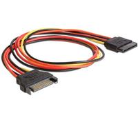 Delock Voltage Circulate Rallonge 15 broches SATA Power (M) 15 broches SATA Power (W) 50 cm