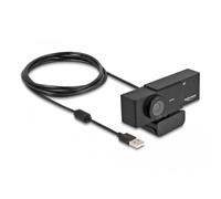 DeLOCK Webcam USB UHD 4K – microphone, 30 Hz, angle de vision 110°, trépied