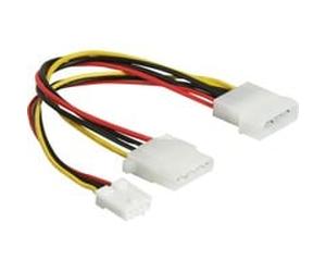 DeLOCK Y-cable power Multicolore 0,25 m, Câble en Y