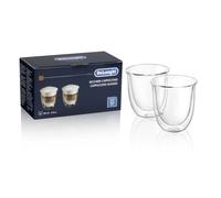 Delonghi 2x tasses verres à cappuccino verre double paroi 270ml