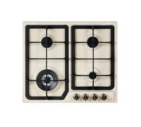 DeLonghi Table de cuisson AVF46PRO 4 brûleurs en fonte 1 triple couronne Avoine