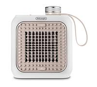 De'Longhi Capsule Desk - Chauffage Céramique Personnel, Mini-Chauffage Électrique Basse Consommation, Chaleur Immédiate, Silencieux, Arrêt Automatique si renversé, 360 W, Rose (HFX10B03.PK)