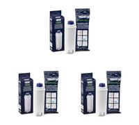 De'Longhi Cartouche Filtrante DLSC002, Filtre a Eau Machine a Café, Blanc (Lot de 3)