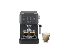 De'Longhi Classic - Machine à Espresso avec Mousseur à Lait Manuel | Machine à Café Compacte, Espresso et Cappuccino, Touches de Commande, Pompe 15 Bars, Chauffe Rapide, Gris, EM352.G