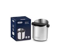 De'Longhi Bac à Marc de Café DLSC084, Acier Inoxydable, Base en Caoutchouc Antidérapante, Très Stable, Barre de Frappe Amovible en Métal, Revêtement Caoutchouc pour un Entretien Facile, Diamètre 51mm
