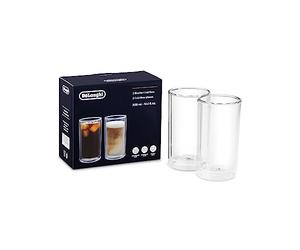 De'Longhi Cold Brew DLSC325 Lot de 2 verres isothermes à double paroi Passe au lave-vaisselle Capacité 300 ml Idéal pour les boissons froides et chaudes au café