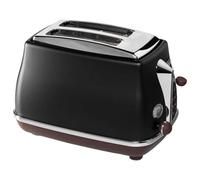 De'Longhi CTOV2103.BK Grille-pain de 2 tranches Noir 900 W, H x L x P : 20,5 x 18,5 x 32 cm