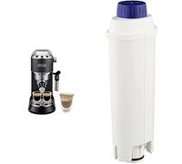 DELONGHI De'Longhi Dedica Style, Machine expresso pour préparer des boissons café et lactées, EC685BK, Noir DLSC002 Filtre à eau