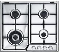 Delonghi DFI46ASDV Amincissement Cuisson Gaz 4 Feux Triple Couronne Inox