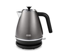 De'Longhi Distinta Titanium KBIN2001.TB, Bouilloire Électrique, Base Pivotante 360°, Indicateur de Niveau, Rangement du Cordon, Filtre Anti-Calcaire, Couvercle Détachable, 1.7 L, 2000W, Noir Titane