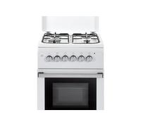 DeLonghi Cuisinière DL554EW2 Gaz 4 brûleurs 50 cm Four électrique 52 L Multifonction Blanc CE A
