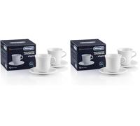 De'Longhi DLSC309 Tasses en céramique-Cappuccino x 2, Porcelaine, 270 milliliters, Blanc (Lot de 2)
