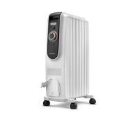 De'Longhi Dragon EasyTronic TRD50615 Radiateur soufflant, avec 12 niveaux de température, interface EasyTronic avec thermostat de sécurité, effet cheminée avec 6 ailettes chauffantes, pour pièces