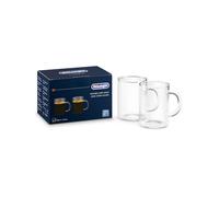 Delonghi ensemble 2x verres à café long américain 250ml en verre borosilicate