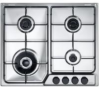 DELONGHI FFA46ASDV Table De Cuisson 4 Brûleurs Vannes De Sécurité Acier Inox