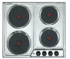 Delonghi Ffi46Er Piano De Cuisson Électrique 4 Brûleurs Électriques 60 Cm Inox